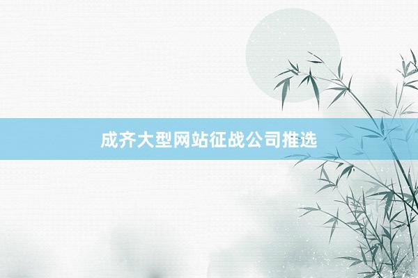 成齐大型网站征战公司推选